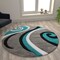 Flash Furniture Turquoise 5' x 5' Modern Plush Abstract Area Rug KP-RG952-55-TQ-GG - alternate 1